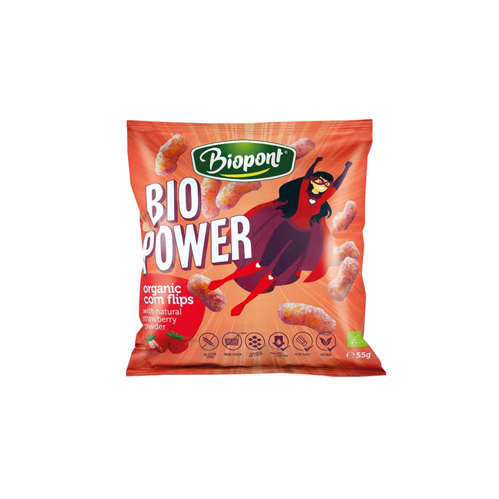 BIOP Corn Flips Natural Strawberry Powder 55g - Live Well