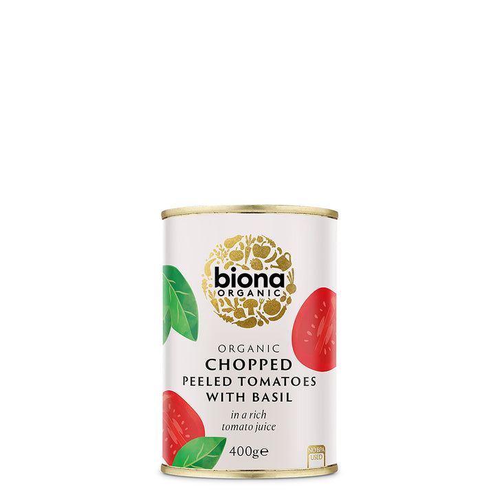 BN Chopped Peeled Tomatoes with Basil 400g - Live Well