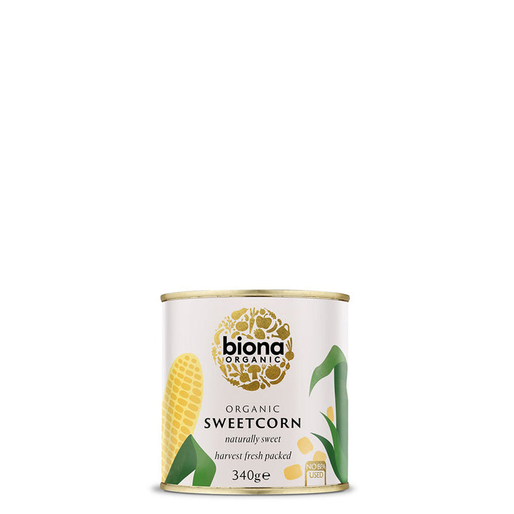 BN Organic Canned Sweetcorn 340g - Live Well