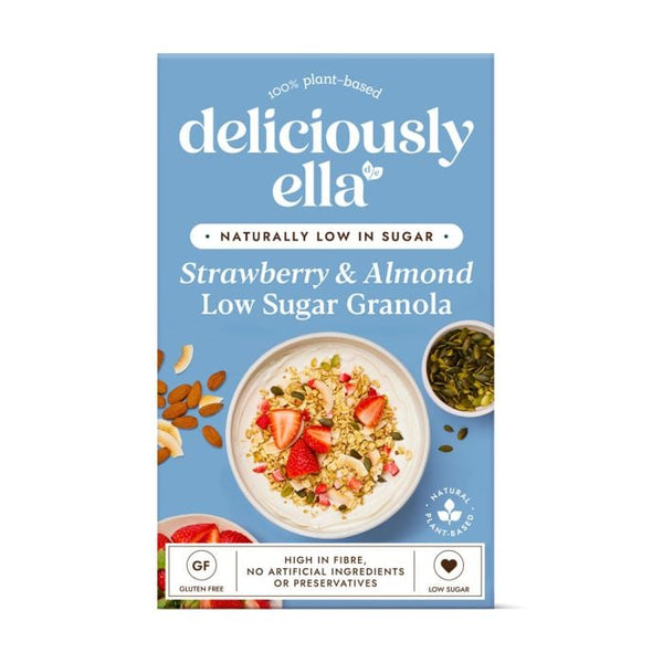 DE Strawberry & Almond Low Sugar Granola 380g - Live Well