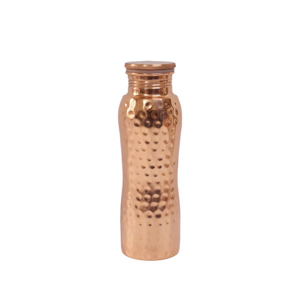 FL Copper Bottle Hammered Curve 600ml