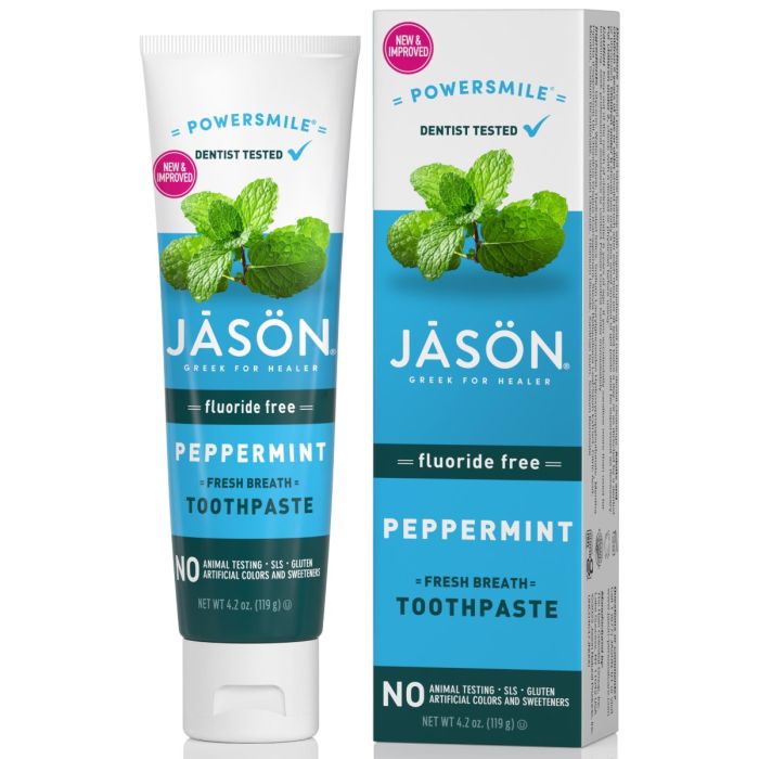 JS Powersmile Peppermint Toothpaste Fluoride-free 119g - Live Well