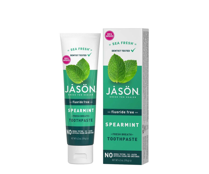 JS Spearmint Toothpaste Fluoride Free 119g - Live Well