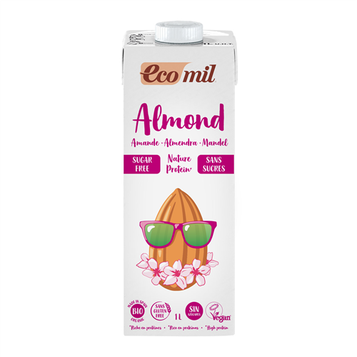 EcoMil Almond Milk - Protein Sugar Free 1L - Live Well