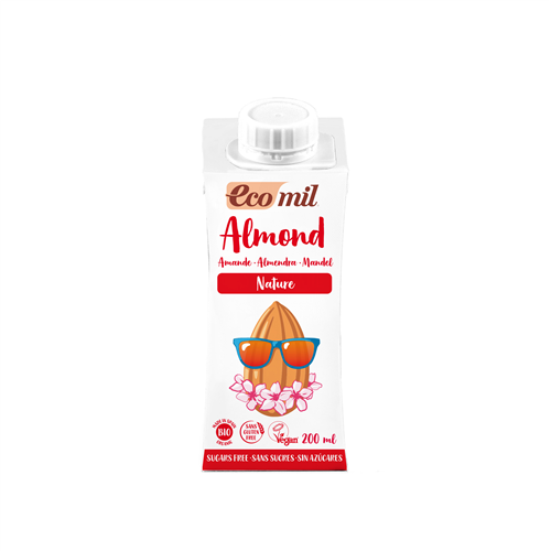 EcoMil Almond Milk Sfree 200ml - Live Well