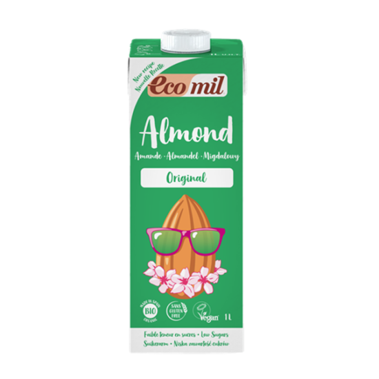 EcoMil Almond Milk - Agave Sweetened 1L - Live Well