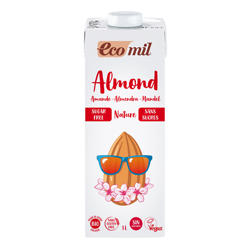 EcoMil Almond Milk - Sugar Free 1L - Live Well