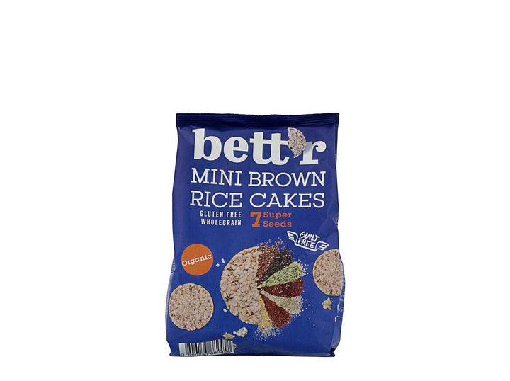 SO Bettr Mini Brown Rice Cakes w 7 Super Seeds 50g - Live Well