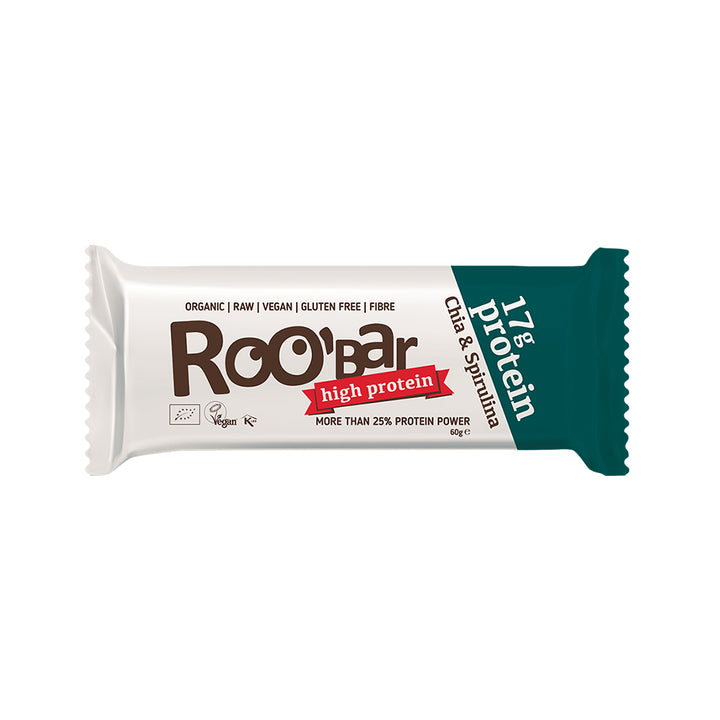 Roobar Protein Chia & Spirulina 60g - Live Well