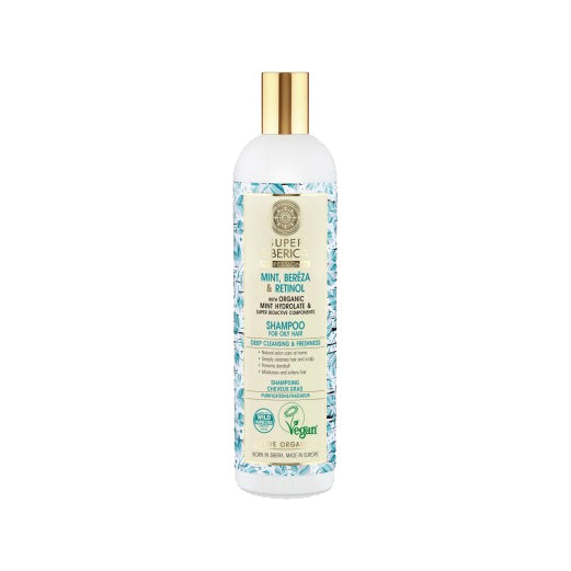 SIB Mint, Bereza & Retinol Shampoo for Oily Hair 400ml - Live Well