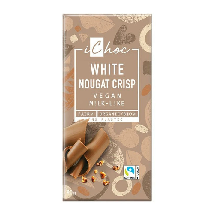 Vivani iChoc White Nougat Crisp Vegan 80g - Live Well