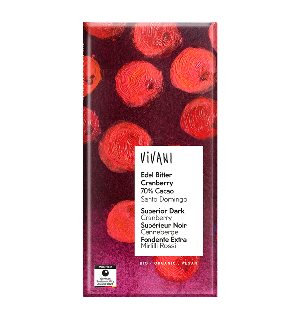 Vivani Superior Dark w Cranberry 70% 80g
