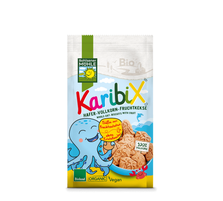 KaribiX Whole Oat Biscuits w fruits 125g - Live Well