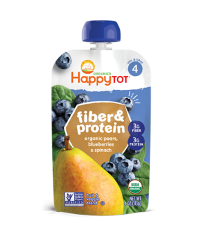 HB Fiber & Protein - Pears, Blueberries Spinach Pouches 113g