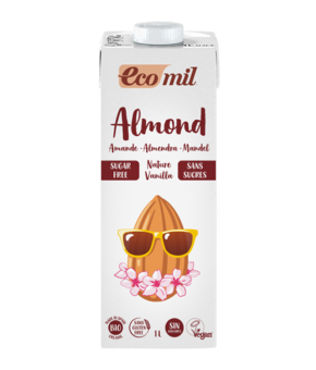 EcoMil Almond Milk - Vanilla Sugar Free 1L
