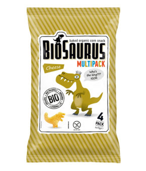 MC Biosaurus Corn Snack Multipack Cheese 4x15g