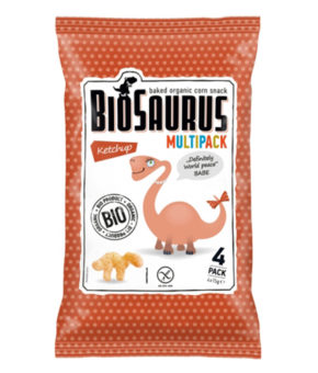MC Biosaurus Corn Snack Multipack Ketchup 4x15g