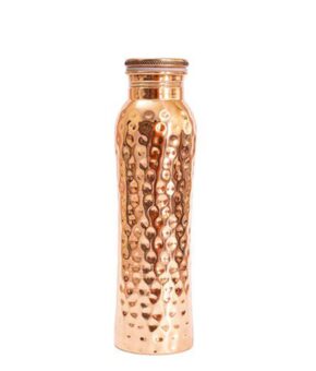 FL Copper Bottle Hammered Curve