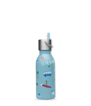 QWT Insulated Bottle Kids Honolulu Blue Steel 350ml